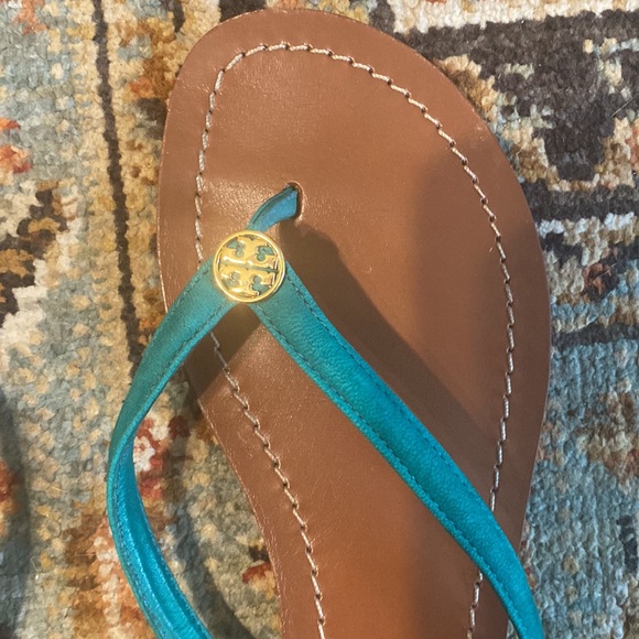 Tory Burch leather/suede flip flops 7.5 - Picture 4 of 7